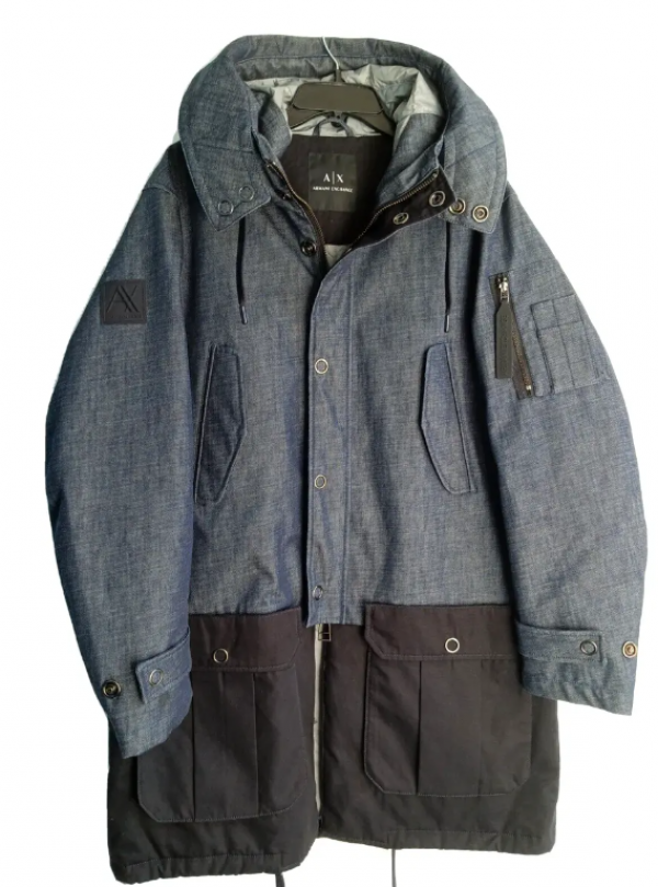 Jaket Parka dengan Bahan Denim